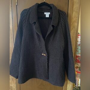 Brown Chunky Knit Cardigan